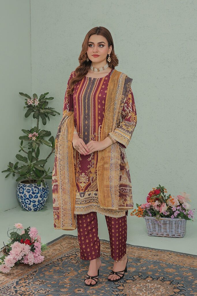 2 piece lawn suit