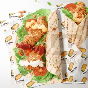 Printing options for custom printed taco wrapping paper